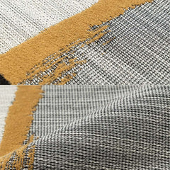 Square Throw Pillow Cover in Cotton Blend with Geometric Design