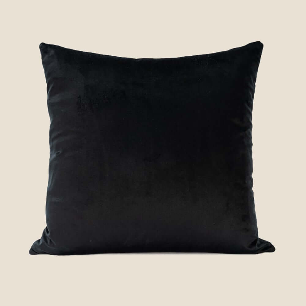 Square Throw Pillow Cover in Cotton Blend with Geometric Design