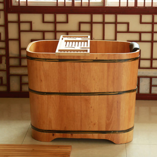 Square Wooden Bath Tub with Removable Cushion Main Product Image