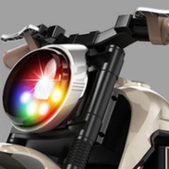 Stable Three-Wheel Ride-On with Realistic Bike Details