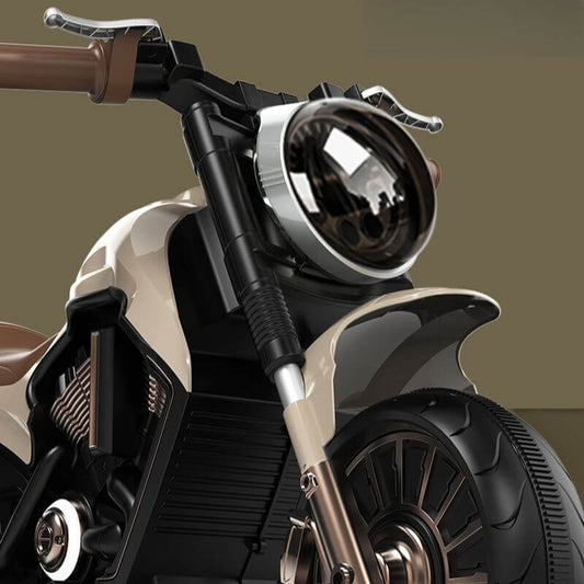 Stable Three-Wheel Ride-On with Realistic Bike Details