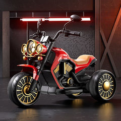 Stable Three-Wheel Ride-On with Realistic Bike Details