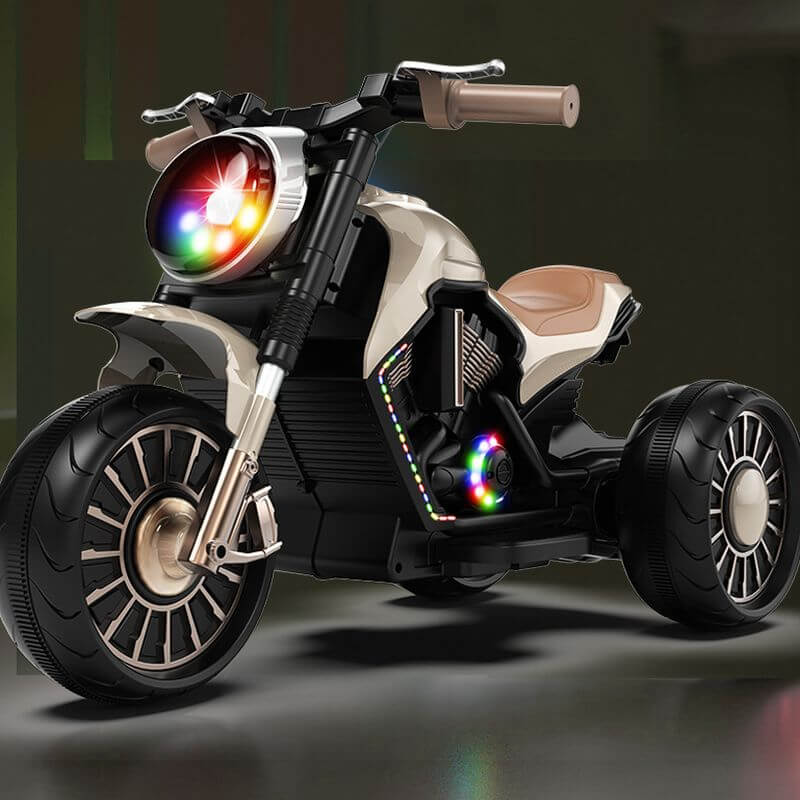 Stable Three-Wheel Ride-On with Realistic Bike Details Main Product Image