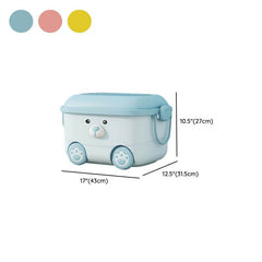 Stackable Animal-Shaped Plastic Toy Box with Wheels and Lid Dimensions
