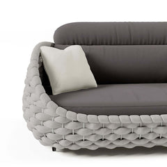 Stirling Modern 3-Seater Outdoor Sofa with Cushions in Gray