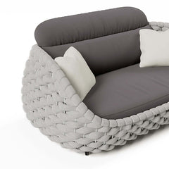 Stirling Modern 3-Seater Outdoor Sofa with Cushions in Gray