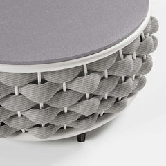 Stirling Outdoor Sofa Set with Woven Rope and Stone Top - Modern Design