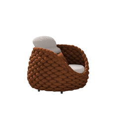 Stirling Outdoor Sofa Set with Woven Rope and Stone Top - Modern Design