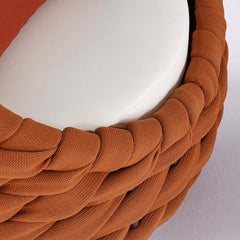 Stirling Outdoor Sofa Set with Woven Rope and Stone Top - Modern Design