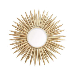 Sunburst Wall Mirror in Gold Metal Frame – Glam Accent Mirror