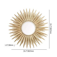 Sunburst Wall Mirror in Gold Metal Frame – Glam Accent Mirror Dimensions