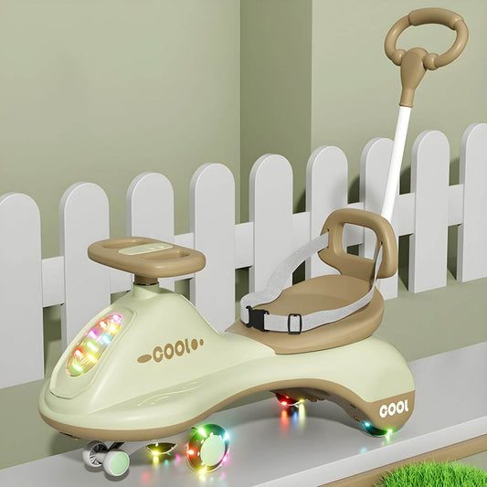 Tip-Resistant Push Ride-On Toy with LED Lights and Safety Strap Main Product Image