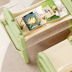 Toddler Activity Table Set with Rounded Corners and Under-Table Storage