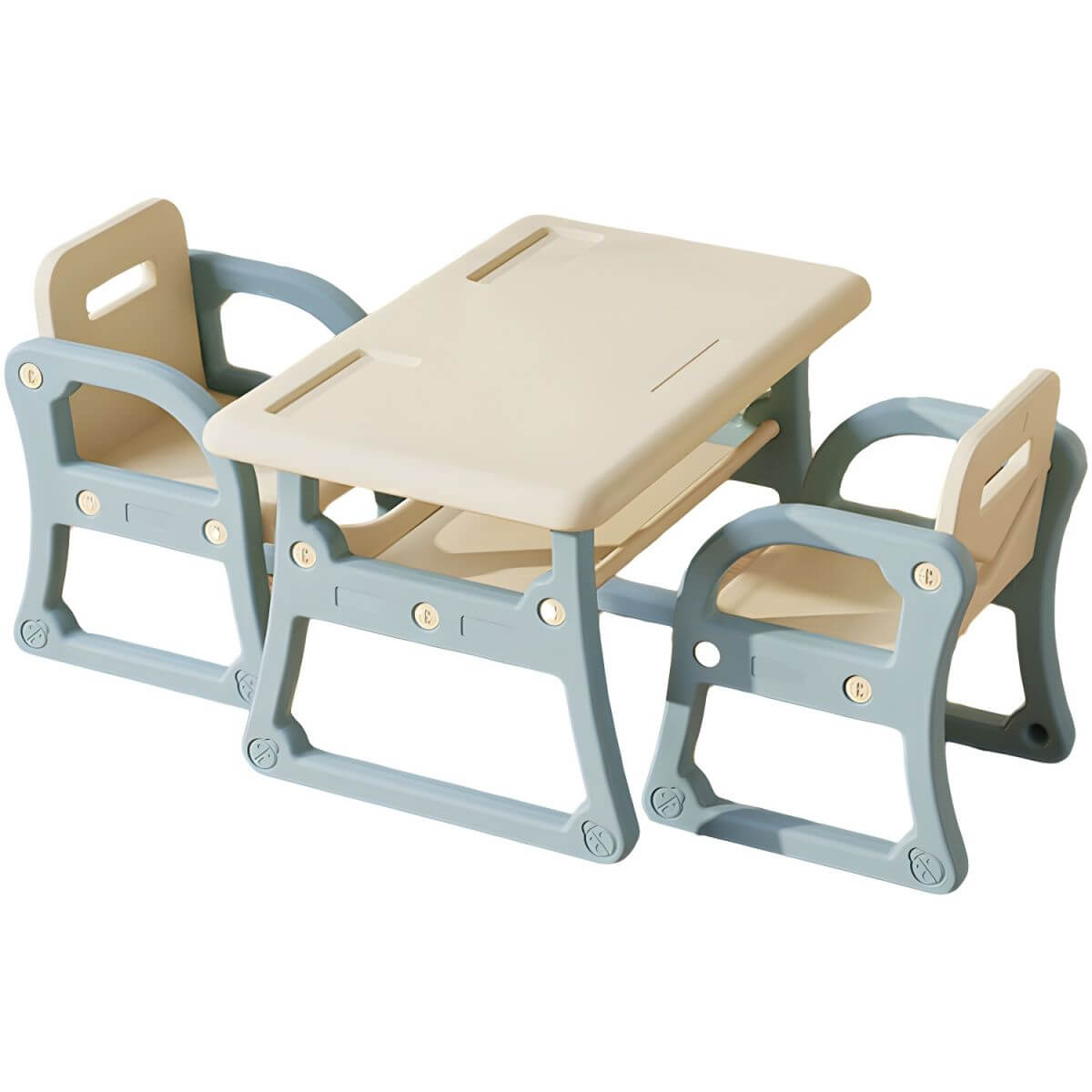 Toddler Activity Table Set with Rounded Corners and Under-Table Storage