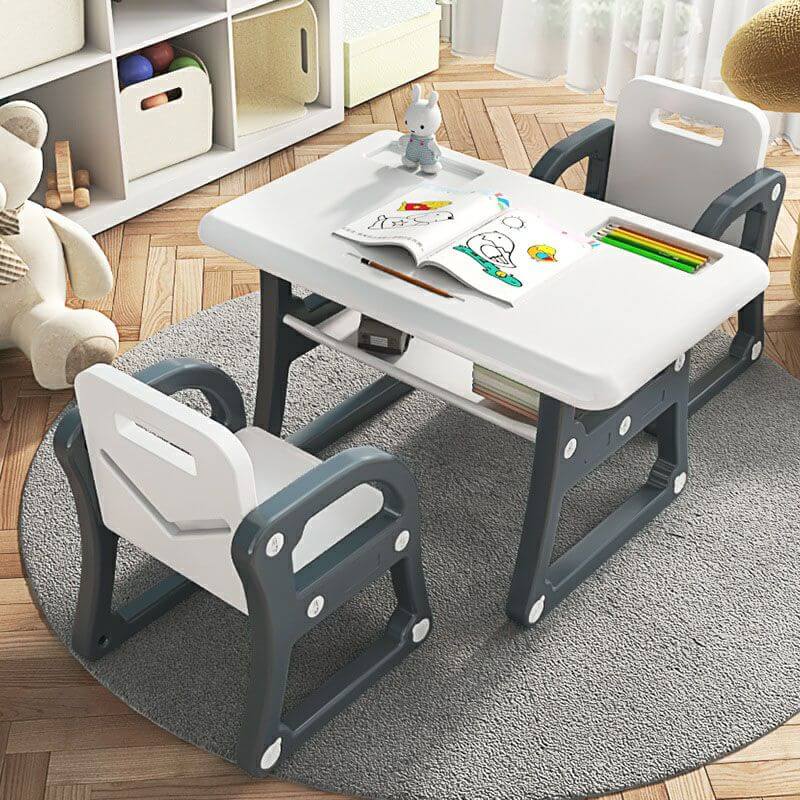 Toddler Activity Table Set with Rounded Corners and Under-Table Storage