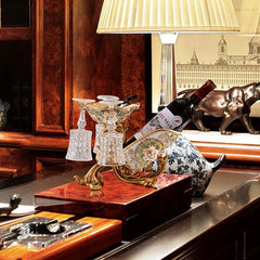 Traditional Gold Resin Wine Bottle Holder Rack