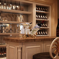 Traditional Gold Resin Wine Bottle Holder Rack