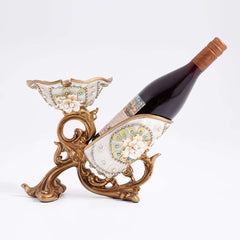 Traditional Gold Resin Wine Bottle Holder Rack