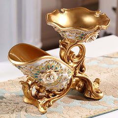 Traditional Gold Resin Wine Bottle Holder Rack