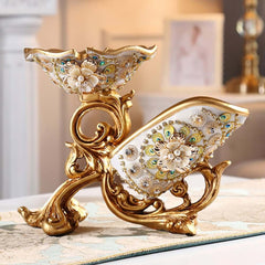 Traditional Gold Resin Wine Bottle Holder Rack