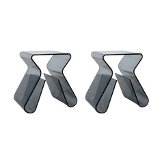 Ultra-Modern Clear Side Table with Integrated Book Holder