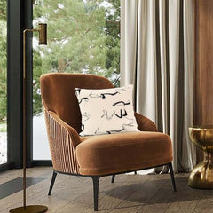 Velvet Abstract Throw Pillow Cover for Modern Decor