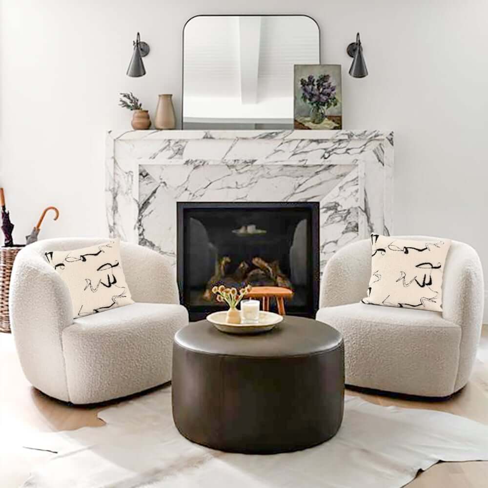 Velvet Abstract Throw Pillow Cover for Modern Decor