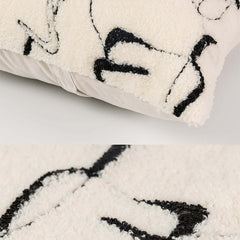 Velvet Abstract Throw Pillow Cover for Modern Decor