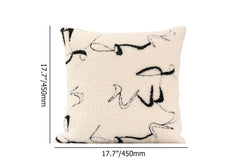 Velvet Abstract Throw Pillow Cover for Modern Decor Dimensions