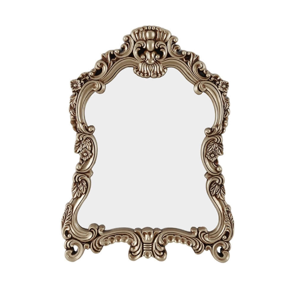 Vintage Arch Top Wall Mirror with Champagne Gold PVC Frame