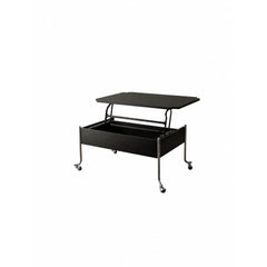Vintage Wood Lift Top Coffee Table With Metal Frame and Hidden Storage