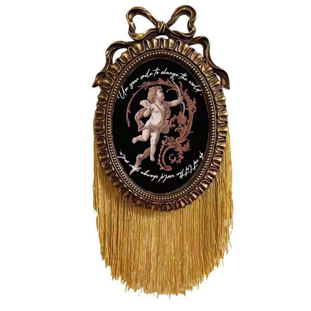 Vintage Wood Picture Frame with Gold Finish and Ornate Carved Details