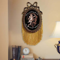 Vintage Wood Picture Frame with Gold Finish and Ornate Carved Details