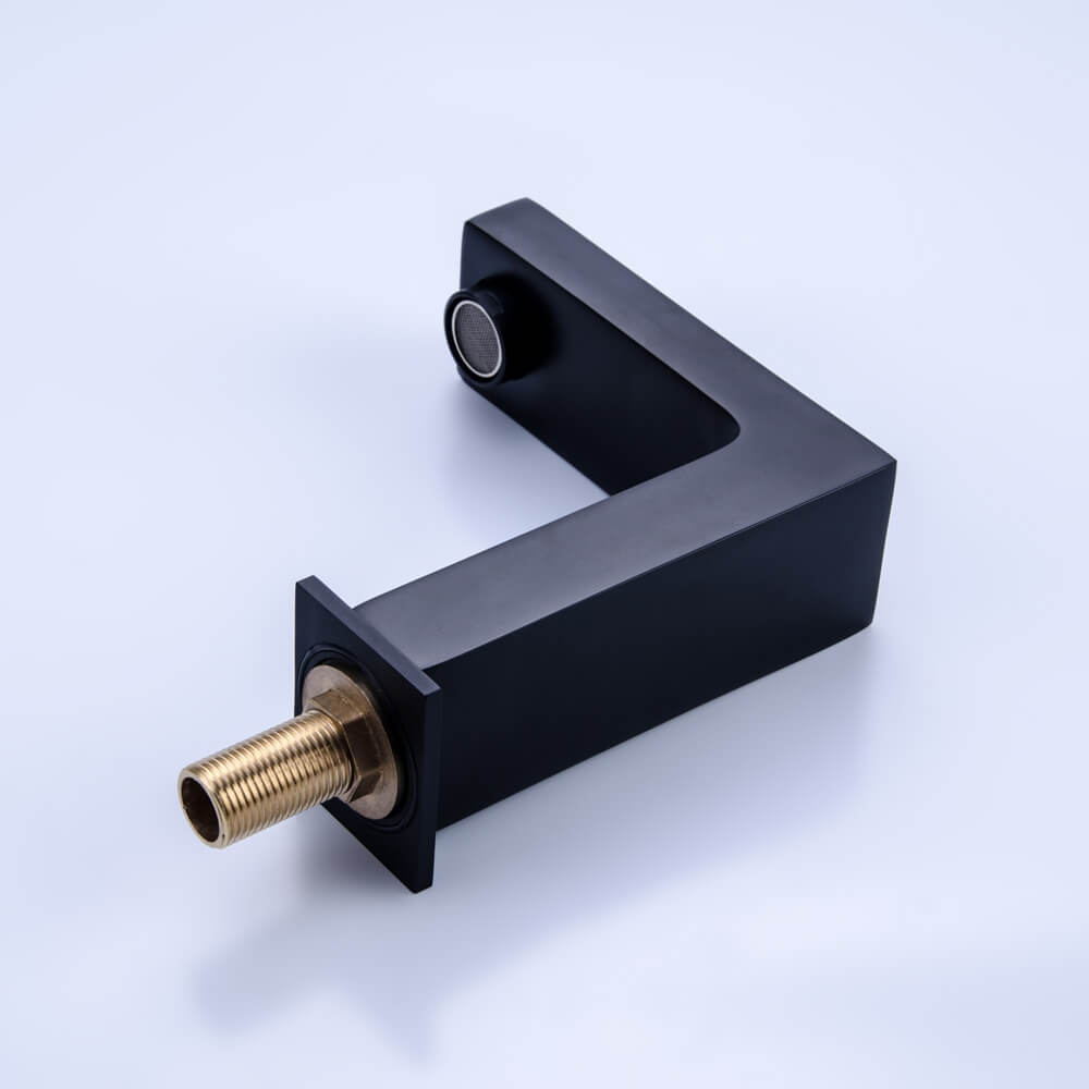 Vland Widespread Bathroom Faucet in Matte Black with Brass Construction