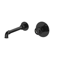 Wall Mount Bathroom Faucet in Matte Black with Industrial Design