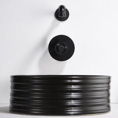 Wall Mount Bathroom Faucet in Matte Black with Industrial Design