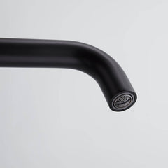 Wall Mounted Brass Bathroom Faucet with Cross Handles and Matte Black Finish