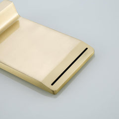 Wall Mounted Modern Brass Bathroom Faucet with Waterfall Spout