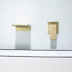Wall Mounted Modern Brass Bathroom Faucet with Waterfall Spout