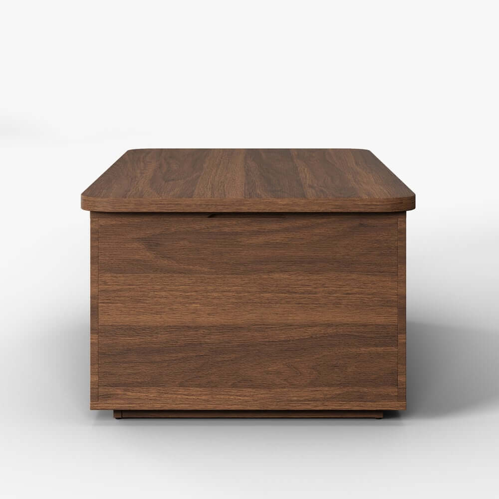 Walnut Japandi Lift-Top Coffee Table With Storage