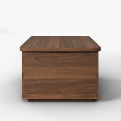 Walnut Japandi Lift-Top Coffee Table With Storage