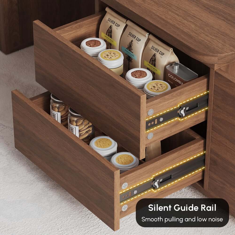 Walnut Japandi Lift-Top Coffee Table With Storage
