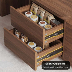 Walnut Japandi Lift-Top Coffee Table With Storage