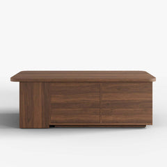 Walnut Japandi Lift-Top Coffee Table With Storage