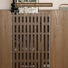 Walnut Japandi Style Freestanding Shoe Cabinet with Storage