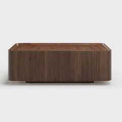 Walnut Mid-Century Modern Coffee Table With Drawers