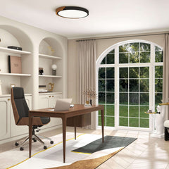 Walnut Mid-Century Modern Writing Desk with 3 Drawers