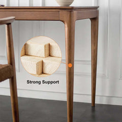 Walnut Mid-Century Modern Writing Desk with 3 Drawers