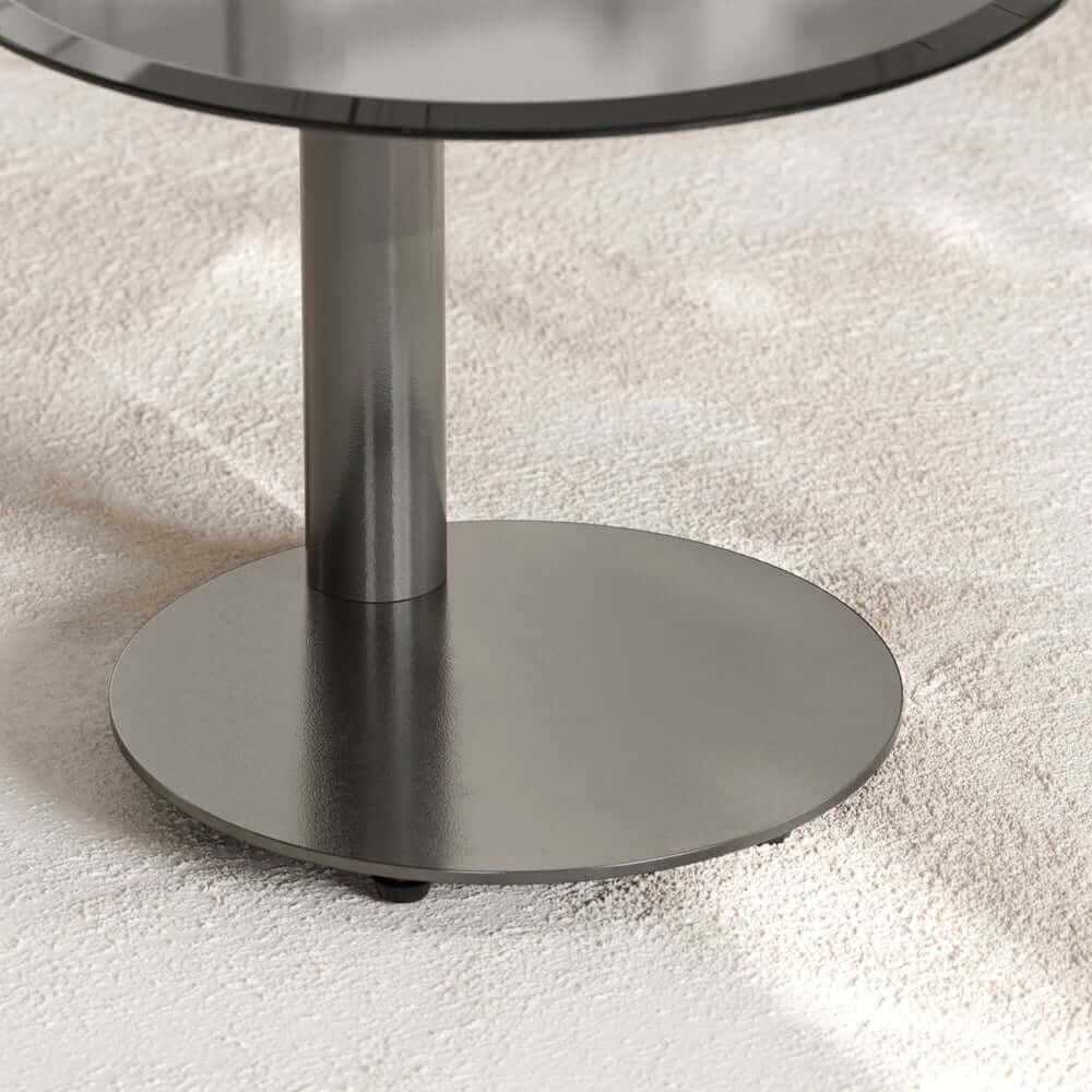 Walnut Modern Round Nesting Coffee Table Set