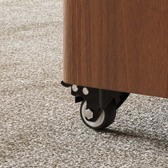 Walnut Rectangular Coffee Table With Rotatable Base